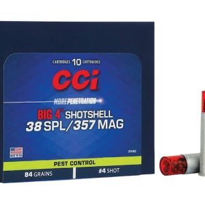 CCI Big 4 Shotshell 38 Special Ammo 84 Grain Lead Shot - 200 Rounds Box for Reliable Shooting