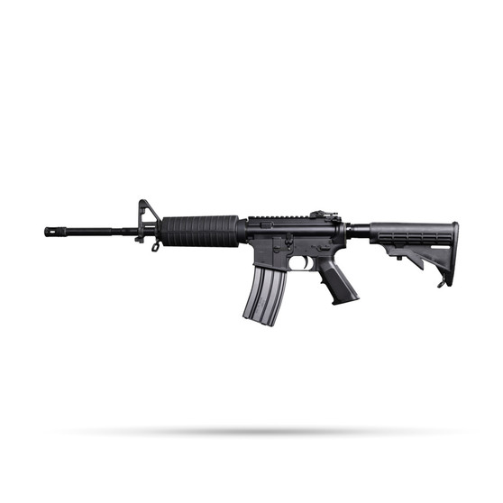 00-10011-BLK-L__82258__77834.1679513972 BUSHMASTER® M4 PATROLMAN'S™ FLAT TOP W/FLIP UP SIGHT - Firearms | The Gun Shop