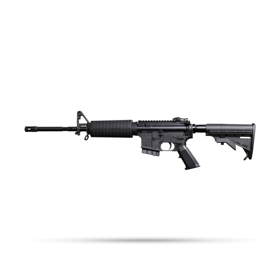 00-10011-CA-L__56241__56231.1679514170 BUSHMASTER® M4 PATROLMAN'S™ FLAT TOP W/FLIP-UP SIGHT - CA COMPLIANT - Firearms | The Gun Shop