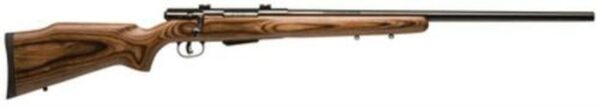 Savage Model 25 Lightweight Varminter .223 Remington 24 Inch Barrel Satin Blue Finish Detachable Box Magazine Brown Laminate Stock 4 Round