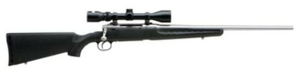Savage Axis XP .243 Winchester 22 Inch Stainless Steel Barrel High Luster Finish Black Synthetic Stock 4 Rounds Includes 3-9X40mm Riflescope Mounted