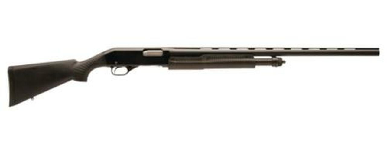 Stevens 320 Field Compact, Pump, 12 Ga 3" Chamber, 26" Vent Rib Barrel, Black Color, Mossy Oak Shadowgrass Blades Polymer Stock, Right Hand, Modified Choke, 5Rd, Bead Sight