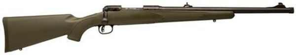 Savage 11/111 Hog Hunter Bolt 223 Remington 20" Threaded Barrel, Green Synthetic Stock Black