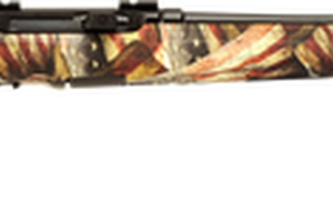 Savage A17 .17 HMR, 22" Barrel, American Flag Synthetic Stock, Black, 10rd