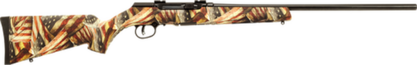 Savage A17 .17 HMR, 22" Barrel, American Flag Synthetic Stock, Black, 10rd