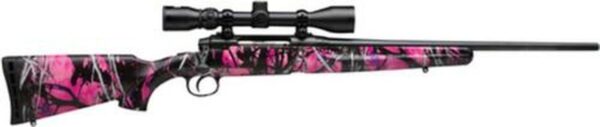 Savage Arms Axis XP Youth Package 7mm-08 Remington 20" Barrel Matte Black Synthetic Stock Muddy Girl Camouflage Finish 4rds Includes 3-9x40mm Riflescope Mounted