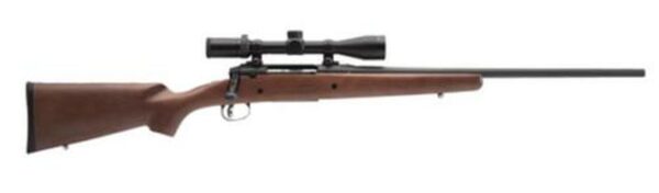 Savage Axis II XP Hardwood, 22-250 Remington, 22" Barrel, Black Color, Brown Hardwood Stock, Accutrigger, 4Rd, Detachable Box Magazine