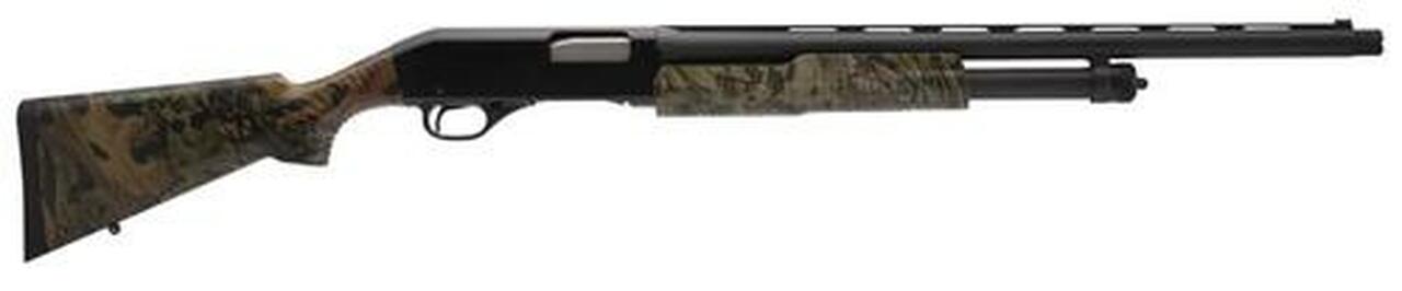 Stevens 320 Spring Camo, Pump, 12 Ga 3" Chamber, 22" Vent Rib Barrel, Black Color, Mossy Oak Obsession Polymer Stock, Right Hand, X-Full Choke, 5Rd, Fiber Optic Front Sight