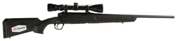 Savage Axis XP Compact, 223 Remington, 20" Barrel, Black Color, Black Polymer Stock, Weaver 3-9x40 Scope, 4Rd, Detachable Box Magazine