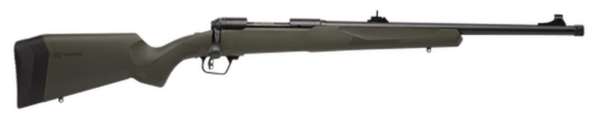 Savage 110 Hogue Hunter, 350 Legend, 18" Barrel, Black Barrel and Action, Olive DrabGreen Polymer Stock, Adjustable Iron Sights, 4Rd,