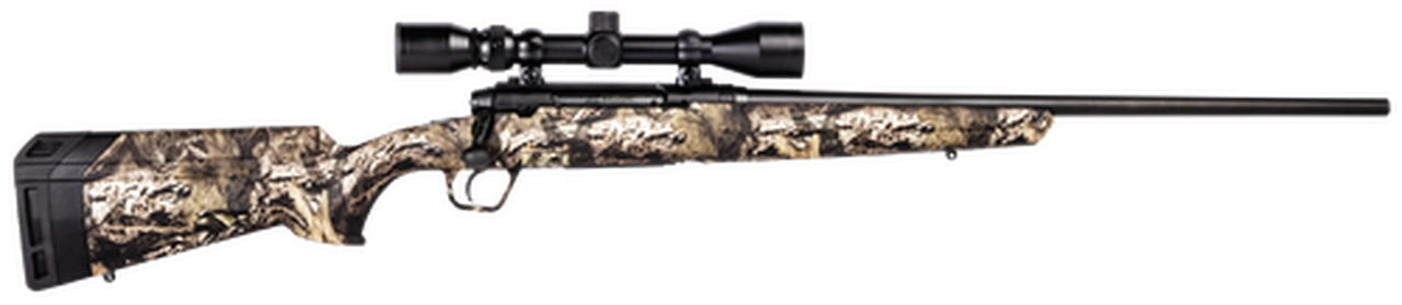 Savage Axis XP Camo, 350 Legend, 18" Barrel, Black Color, Mossy Oak Break-Up Country Polymer Stock, Weaver 3-9x40 Scope, 4Rd, Detachable Box Magazine