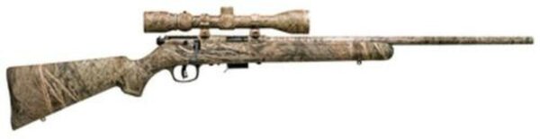 Savage Model 93R17 Package .17 Hmr 22 Inch Barrel Synthetic Stock 5 Round Includes Factory Installed 3-9X40mm Simmons Scope Full Coverage Mossy Oak Brush Camouflage Finish
