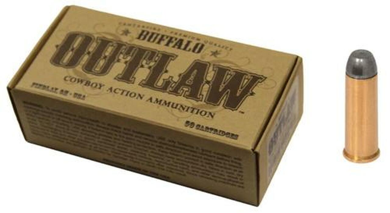 Buffalo Cartridge Outlaw 44-40 Winchester 200gr, Lead Round Nose Flat Point 50rd/Box