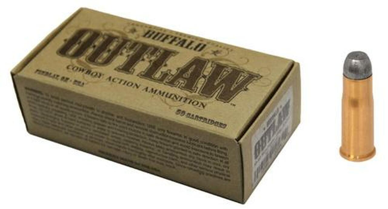 Buffalo Cartridge Outlaw 38-40 Winchester 180gr, Lead Round Nose Flat Point 50rd/Box