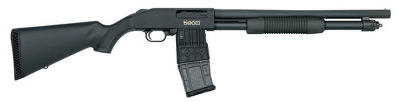 Mossberg 590M, 12Ga, 18.5" Barrel, 2.75" Chamber, 10rd, Mag-Fed, Blued