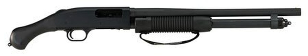 Mossberg 590 Shockwave, 12Ga, 18.5" Barrel, 3" Chamber, 6rd, Synthetic Black Raptor Grip, Blued