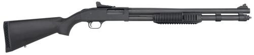 Mossberg 590 12 Ga, 3" Chamber 20" Barrel, Black, Adjustable Sights, 8rd - Firearm | The Gun Shop