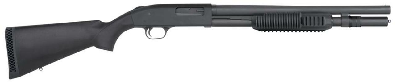 Mossberg, 590A1, Pump, 12 Ga 3", 18.5", Parkerized, Synthetic, Right Hand, Cylinder, 3", 6Rd, Bead Sight