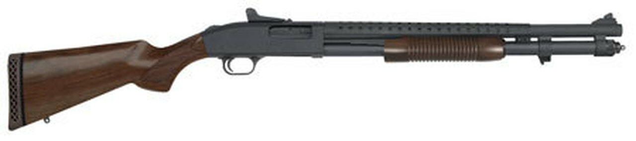 Mossberg 590A1 Retrogade, 12Ga, 20", 3", 8rd, Ghost Ring Sights, Walnut