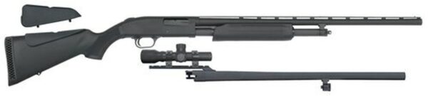 Mossberg 500 Field/Deer Pump 20 Ga, 24"/26" Barrel, 2.5x20mm Dead Ringer, Black, Blued, 5rd