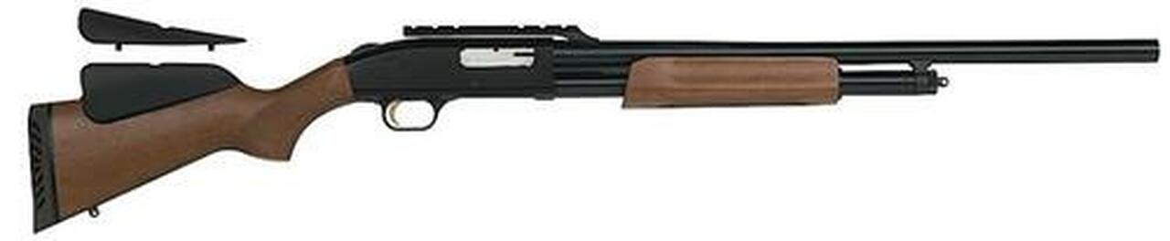 Mossberg 500 Slugster Pump 12 ga 24" 3" Adjustable Wood Blue Finish