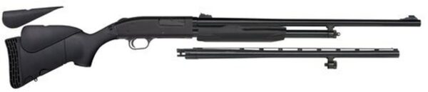 Mossberg 500 Youth Field/Deer Pump 20 Ga, 22"/24" Barrel, 4-Position Black Stock, Blued, 5rd
