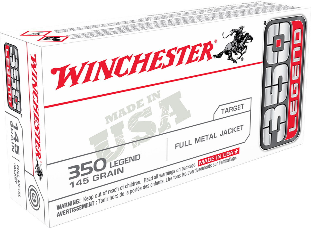 Winchester USA, 350 Legend, 145gr, Full Metal Jacket, 20 Round Box