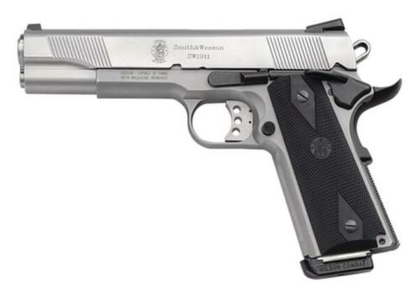 Smith & Wesson 1911 45 ACP 5" Barrel, Black Synthetic Grip Matte SS, 8rd
