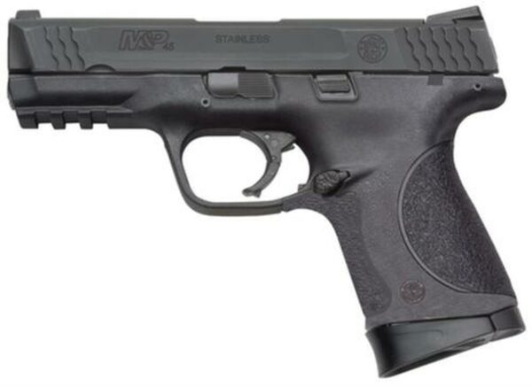 Smith & Wesson, M&P, Compact, 45ACP, 4" Barrel, Polymer Frame, Black, Low Profile Carry Sights, 8rd, 2 Magazines, Manual Thumb Safety