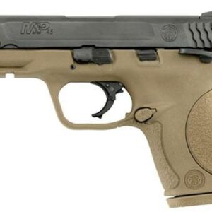 Smith & Wesson M&P Compact 45 ACP 4" Barrel, Ambi Safety Flat Dark Earth Poly Grip/Frame Black Slide, 8rd