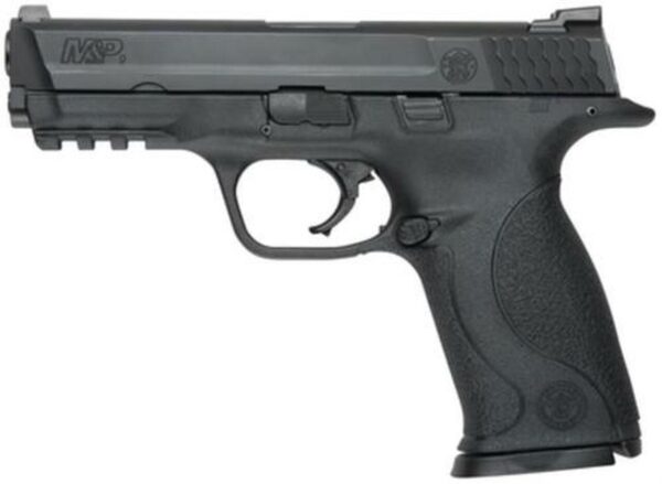 Smith & Wesson, M&P, Full Size, 9mm, 4.25" Barrel, Polymer Frame, Black, Low Profile Carry Sights, 10Rd, 2 Magazines, Tac Rail, No Internal Lock, Magazine Disconnect