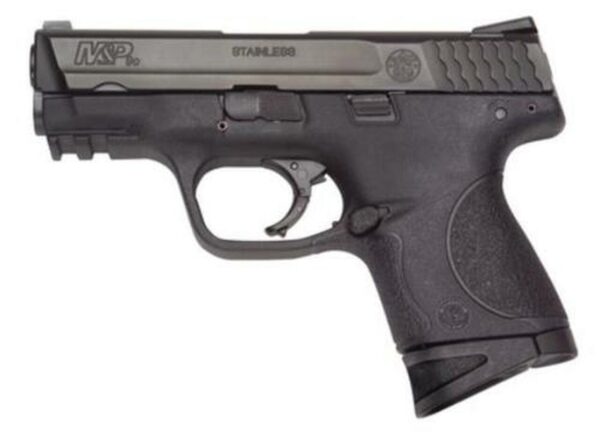 Smith & Wesson, M&P, Compact, 9mm, Striker Fired, 3.5" Barrel, Polymer Frame, Black, Low Profile Carry Sights, 10Rd, 2 Magazines, No Thumb Safety, Magazine Disconnect