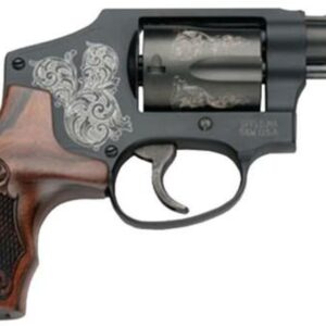 Smith & Wesson SW Model 442 38 SPL 1 7/8" Snub Nose Barrel, Engraved Black & Grip, 5 Shot