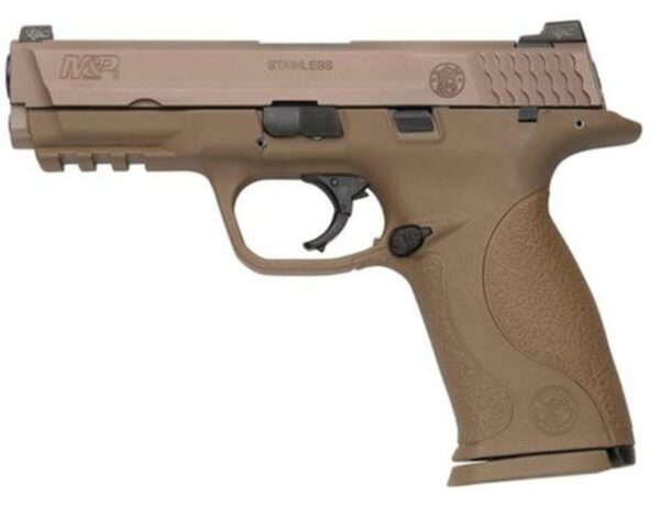 Smith & Wesson S&W M&P9 VTAC Viking Tactics Pistol, 9mm, Dark Earth, Trijicon/Fiber Optic Sights
