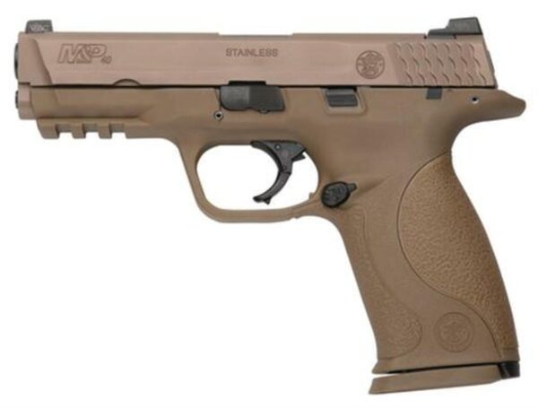 Smith & Wesson S&W M&P40 VTAC Viking Tactics Pistol, 40SW, Dark Earth, Trijicon/Fiber Optic Sights