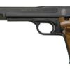 Smith & Wesson 41 22LR, 7", Adjustable Sight Wooden Target, Thumbrest Grip Blue, 10rd