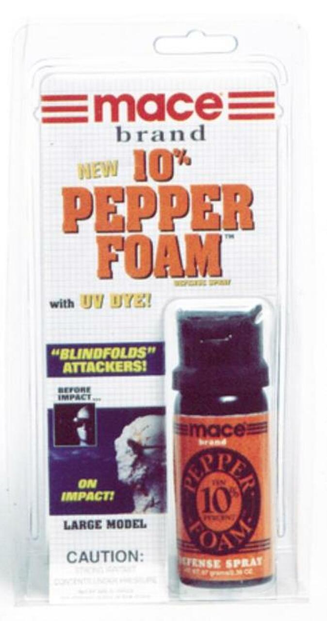 Mace 10% Pepper Foam Contains 5, One Second Bursts 67gr, 6-10 ft