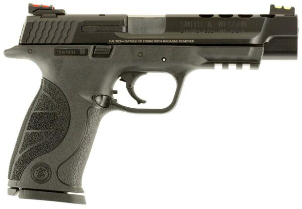 Smith & Wesson M&P 9 9mm Perfromance Center 5" Ported Barrel Fiber Optic Sights 17 Rd Mag