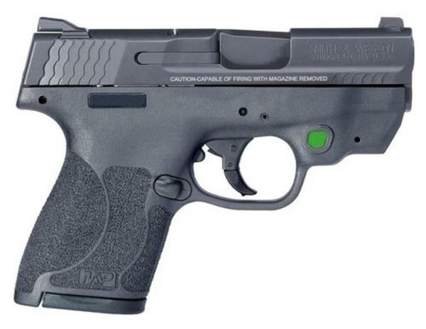 Smith & Wesson, Shield M2.0, Semi-automatic, Striker Fired, Compact, 40 S&W, 3.1", Polymer, Black, 6Rd & 7Rd, 2 Mags, Crimson Trace Green Laser, Thumb Safety, Fixed Sights