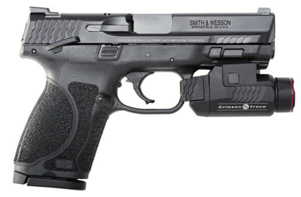 Smith & Wesson M&P M2.0 Compact, 9mm, 4", 15rd, Crimson Trace Rail Master, Black