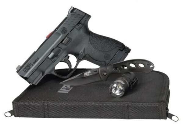 Smith & Wesson M&P9 Shield 9mm *CA* EDC Kit, 3.1" Barrel, Fixed Sights, Black, 2x 8rd