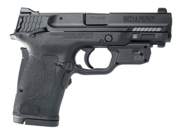 Smith & Wesson M&P Shield EZ Crimson Trace Laserguard, .380 ACP, 3.675", 8rd, Manual Safety, Black