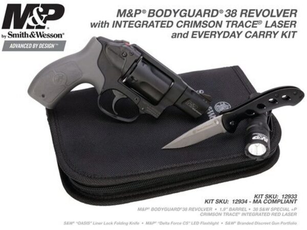 Smith & Wesson M&P Bodyguard Everyday Carry Kit 38 Special+P, 1.9" Barrel, Crimson Trace, 5rd