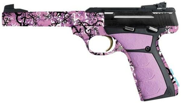 Browning Buck Mark Buckthorn Pink 22LR 5.5" Tapered Bull Barrel, Buckthorn Pink Finish, Pink Ultragrip, 10 Rnd Mag