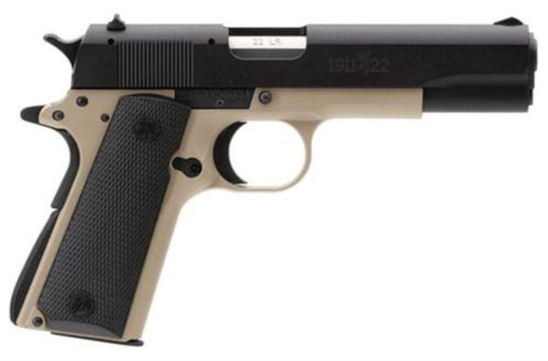 Browning 1911-22A1 22LR 4.25" Barrel Blue Finish Fixed Sights Tan Frame 10 Rd Mag