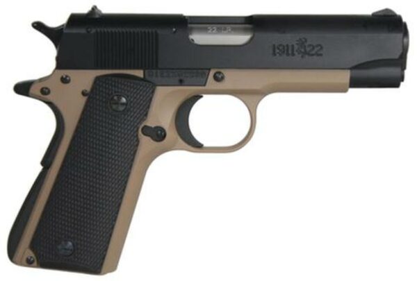 Browning 1911-22A1 22LR 3.625 Inch Barrel Blue Finish Fixed Sights Tan Frame 10 Round