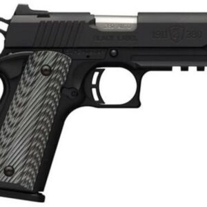 Browning 1911-380 .380 ACP, 3.62", Black/Gray G10 Grip, Black Stainless Steel,, rd , 8 rd