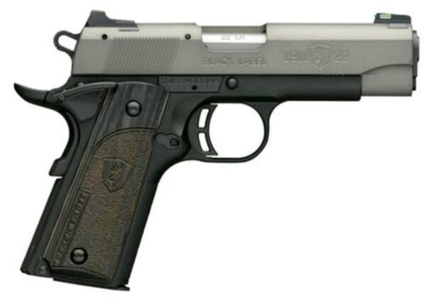 Browning Black Label Gray Compact 1911, 22LR, 4.25", 10rd, Combat Sights