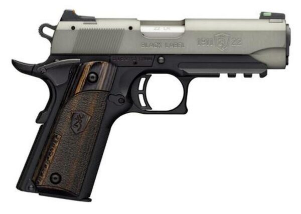 Browning Black Label Gray Compact 1911, 22LR, 3.75", 10rd