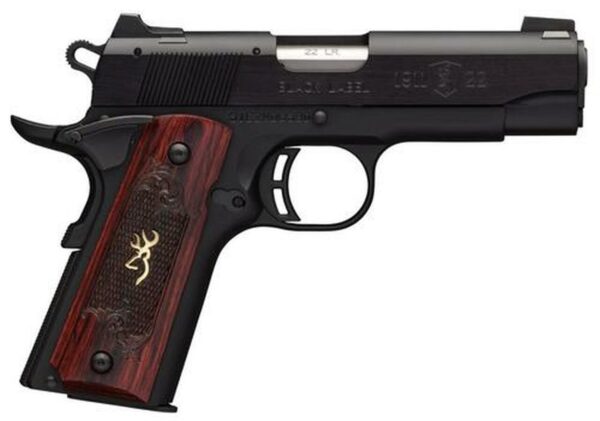Browning Black Label Medallion Compact, 22LR, 3.62", 10rd, Rosewood Grips